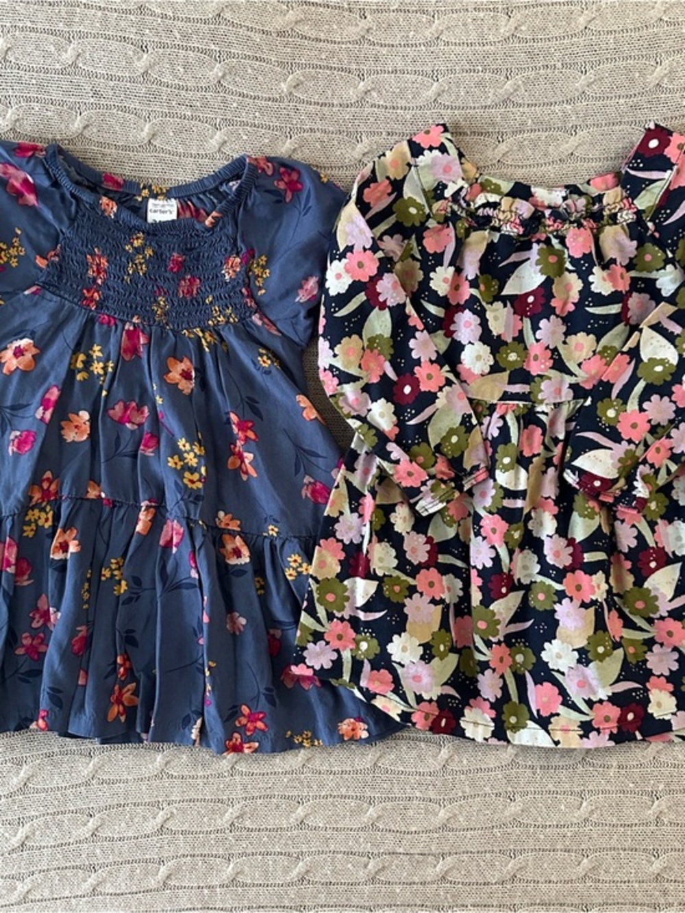 NWOT Carter's 2pc Baby Girl Dress Set, Florals, 24 Months